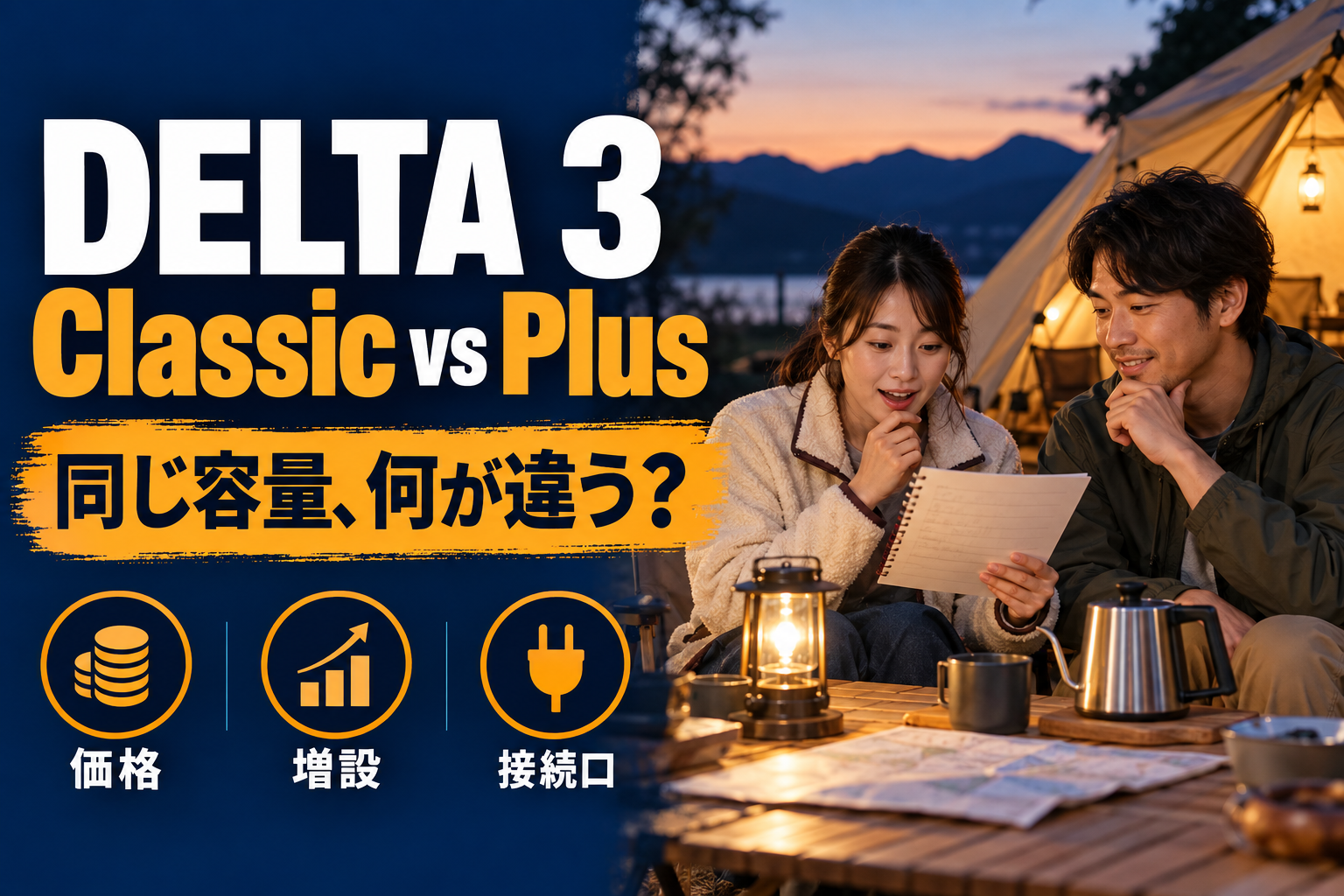 DELTA 3 ClassicとPlusの違いは?約2万円の価格差を増設と接続口で考える DELTA 3 ClassicとPlusの違いは?約2万円の価格差を増設と接続口で考える