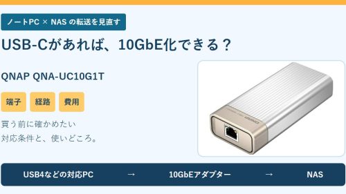 QNA-UC10G1Tはどんな人向け？PCとNASを10GbEでつなぐ前の確認ポイント