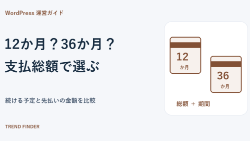 エックスサーバーは12か月と36か月、どちらが得？支払総額と続ける期間で選ぶ